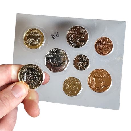 2023 Royal Mint coin set 1p 2p 5p 10p 20p £1 £2 coins inc. Rare Salmon 50p BU UK