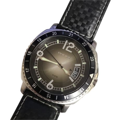 Vintage POLICE 11303J divers wristwatch day-on-dial quartz movement VGC