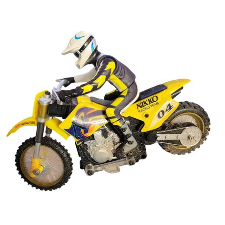 NIKKO Team RC Motorbike/Motorcycle with Rider Untested / No Controller GC