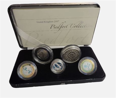 2007 Piedfort QEII sterling silver coins Crown £2 £1 50p .925 141.56g COA