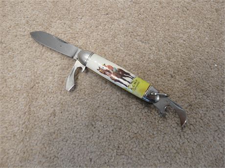 VINTAGE RICHARDS SHEFFIELD MOUNTED POLICE CANADA PEN KNIFE