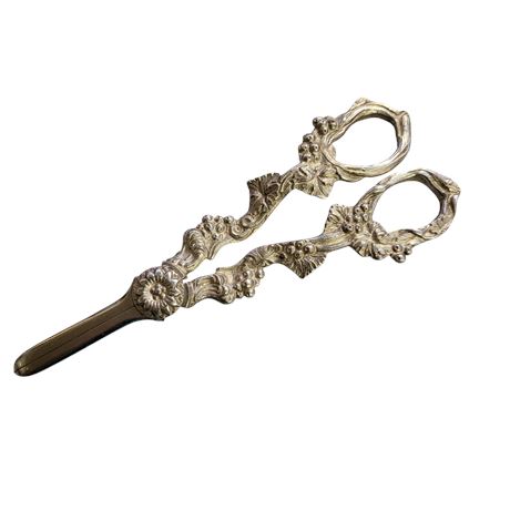 Antique ornate quality silver-plated grape scissors by RH EPNS GC
