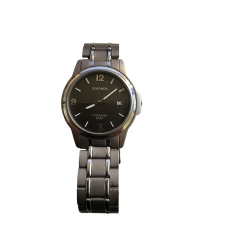 Vintage Sekonda Titanium 3876 Japan wristwatch quartz movement WR 50M VGC