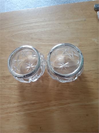 Antique Pair Of Silver Plate Salts George Wintle 1930