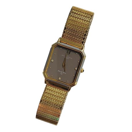 Vintage Solvil et Titus gold-plated/stainless Tank Wristwatch Quartz GC SM8636A1