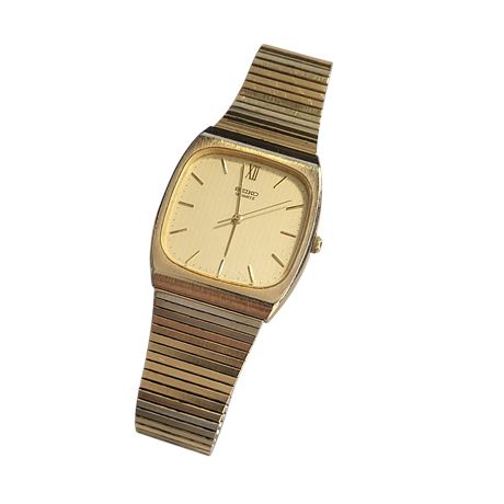 Vintage 1981 Seiko 6431-5060 gold-plated/stainless Quartz Movement Wristwatch
