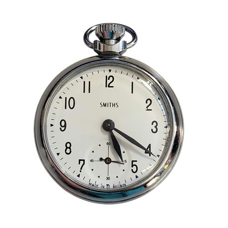 VINTAGE 1974 SMITHS HAND WINDING POCKET WATCH MADE IN GB GC