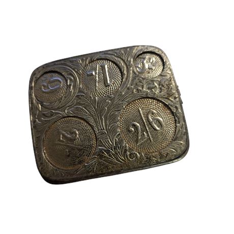 Vintage Silver-plated Spring Loaded Pocket Pre-decimal Coin Holder GC