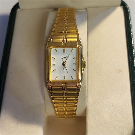 Vintage Limit Gold Plated Ladies Tank Quartz Wristwatch Boxed VGC