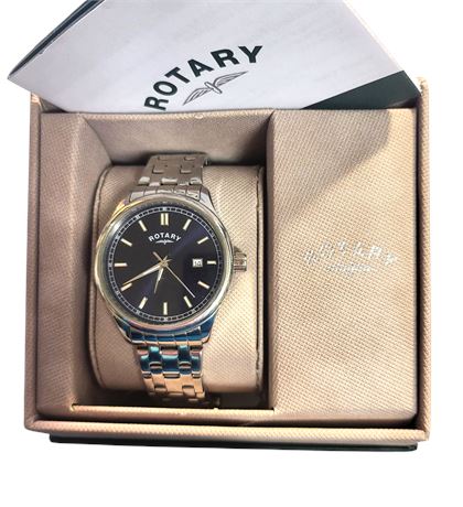 Modern Rotary Gents Quartz Wristwatch Day on Dial VGC BOXED MW1 GB00385/05