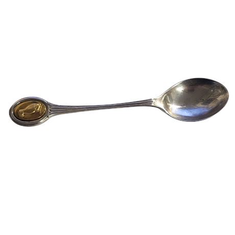 Antique 1976 Solid Silver Puffin Spoon John Pinches JP GC